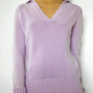 Banana Republic Lilac Cable Knit Sweater